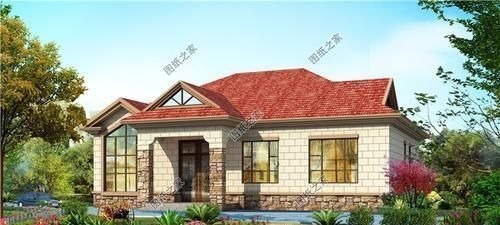 阁楼|一层半农村建房设计图,美观实用还经济,有这样的房子谁还住楼房