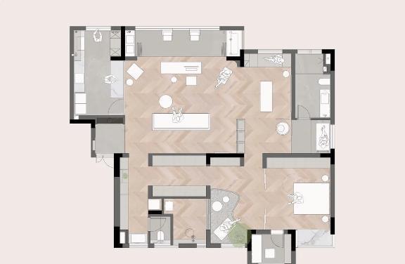 齐家云云|169平改成一卧,年轻人有着自己的想法,不局限于传统装修思维