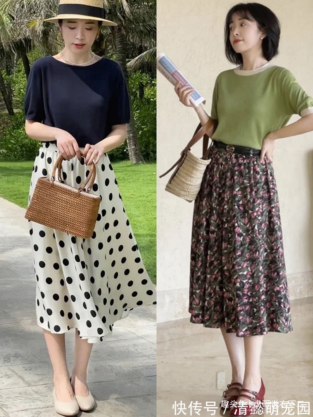 单品|这才是40岁女人必须会的夏日打扮,“针织衫+半裙”,照着穿真美
