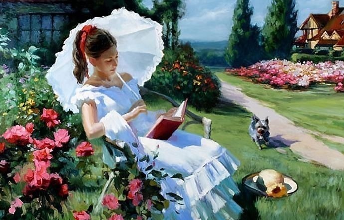 俄罗斯!人体艺术——俄罗斯画家人体油画中的美女娇艳如花