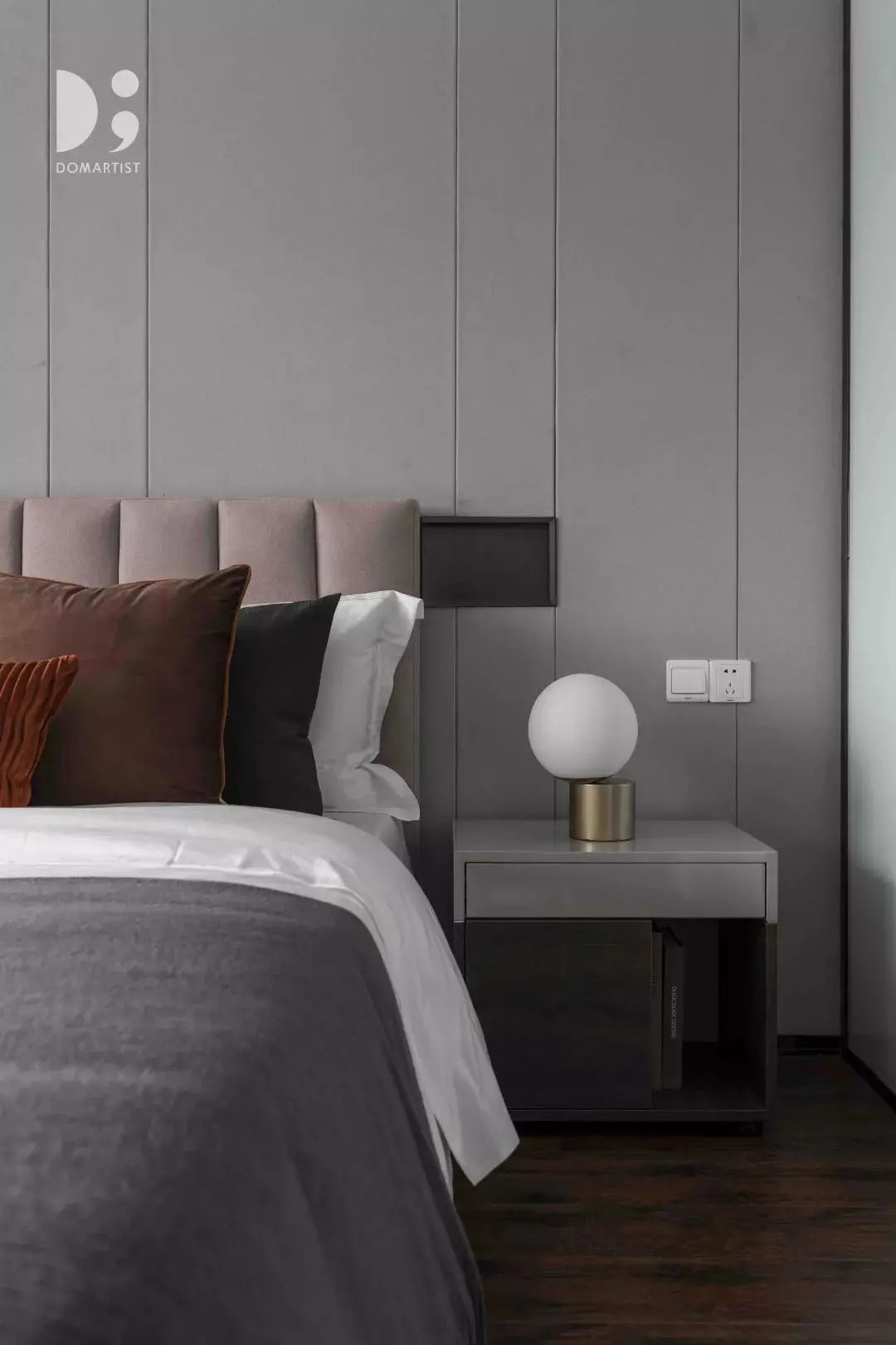 床头柜|120㎡现代简约,时尚大理石质感,华丽优雅的高端