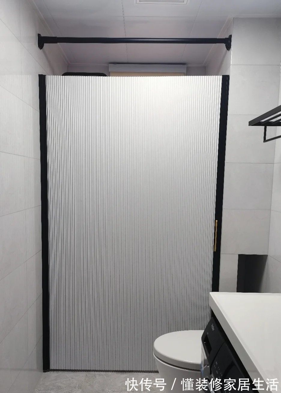 干湿分离|恕我直言,越小卫生间,越要重视干湿分离,靠一个隐形浴帘就够了