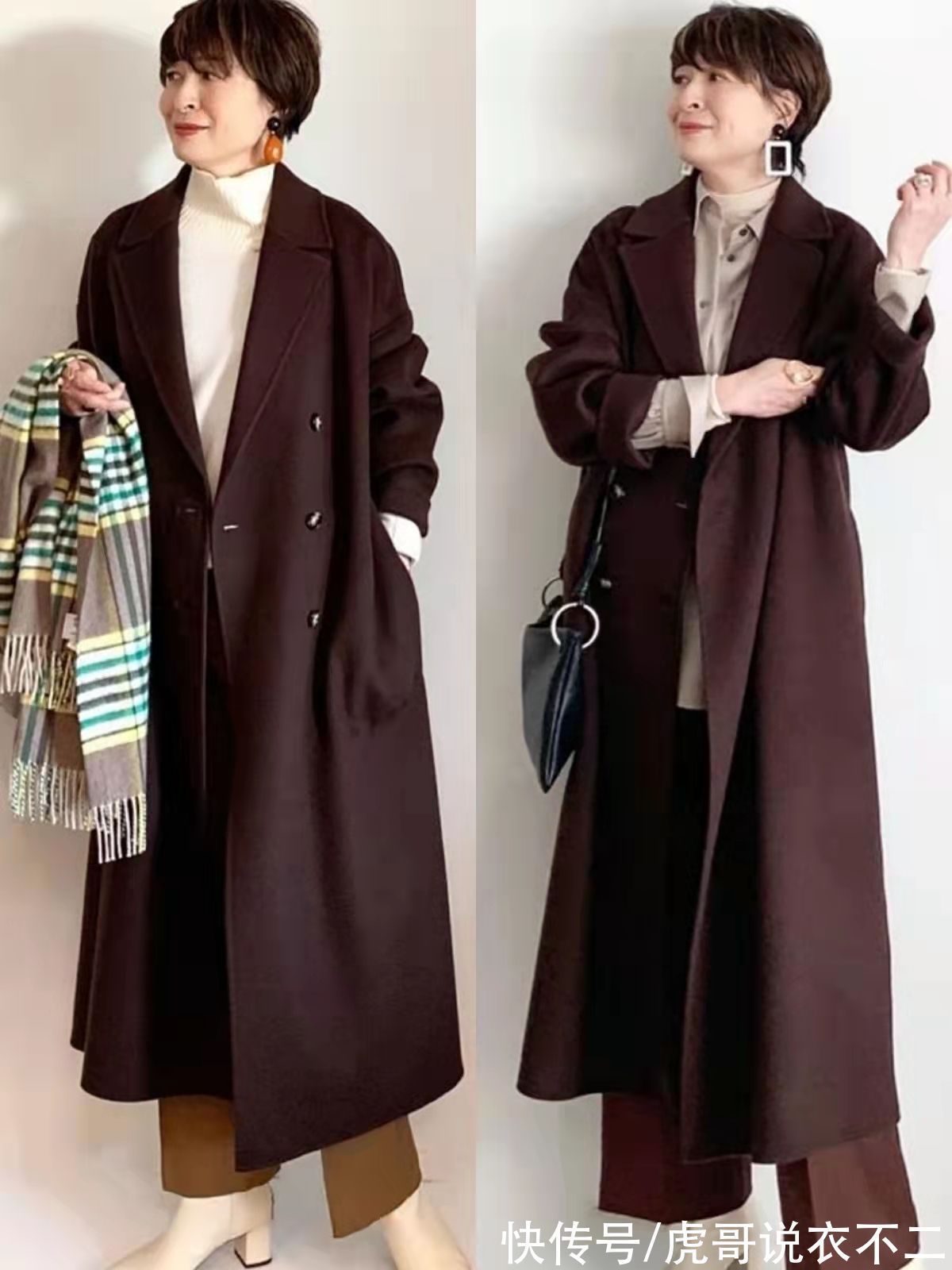 大衣 看完这组日系搭配才明白,简约优雅才是最好的通勤风,太值得借鉴