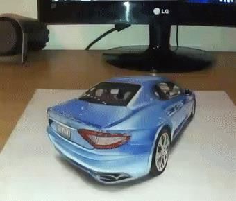 手绘$这些手绘立体画太逼真了,只有从视频中才能看出“破绽”