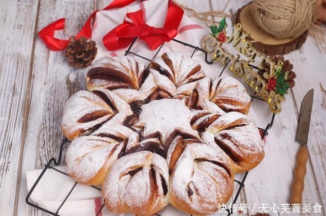 圣诞将至,做个雪花面包吧,无需模具,手残党也能一次成功