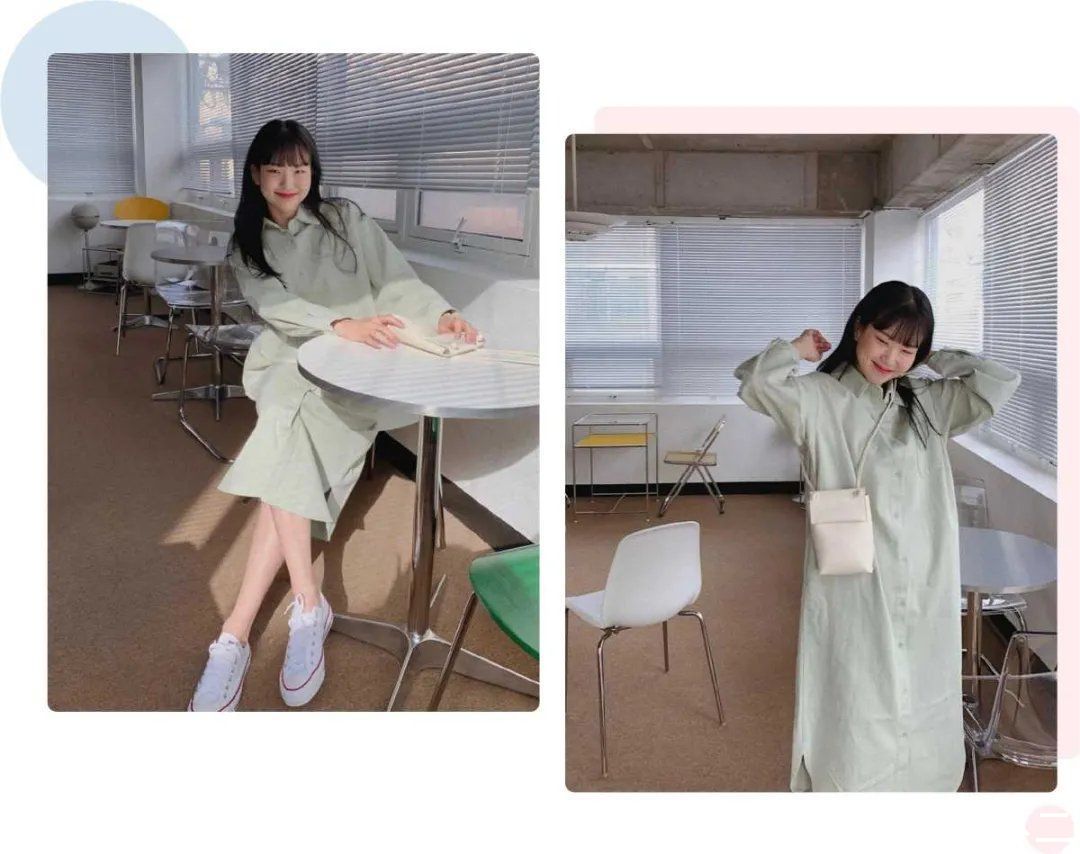 韩系博主的穿搭：一种是精致温柔风，另一种是青春校园休闲风