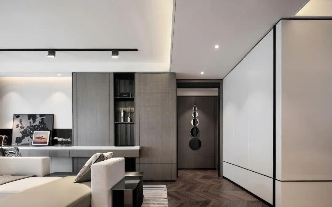 现代|138㎡现代轻奢风就得这么装,空间层次分明,舒适又高级