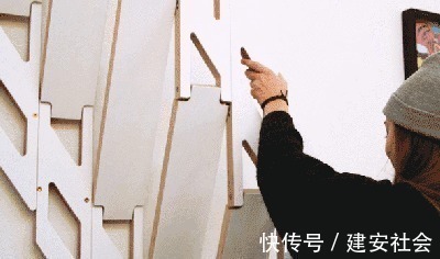 拼图|德国发明拼图折叠楼梯，能像纸一样贴在墙上