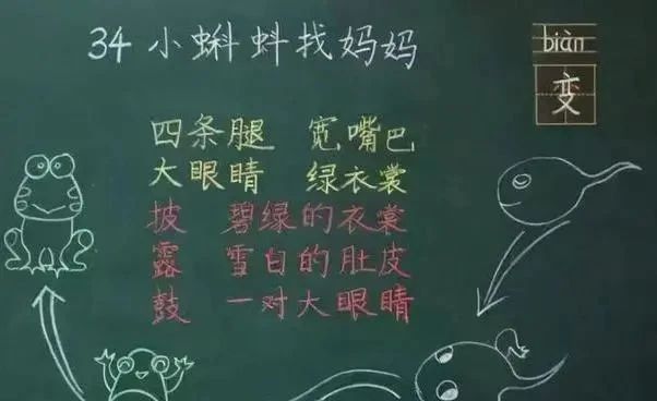 一年级老师的课堂板书真惊艳，字迹堪比“印刷体”，严谨有书法范