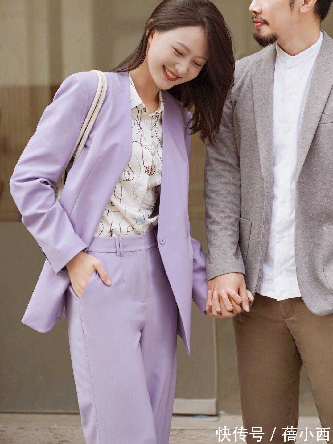 紫色 穿西装时别总是配牛仔裤,学博主这样搭连气质都变高级,赶紧学!