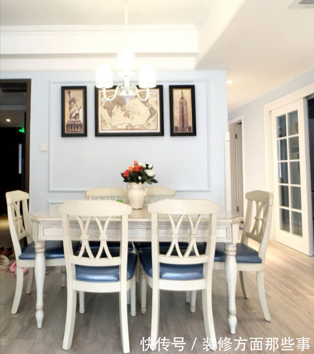 家具|70平蓝色美式风,让家具和软配成为空间的主角