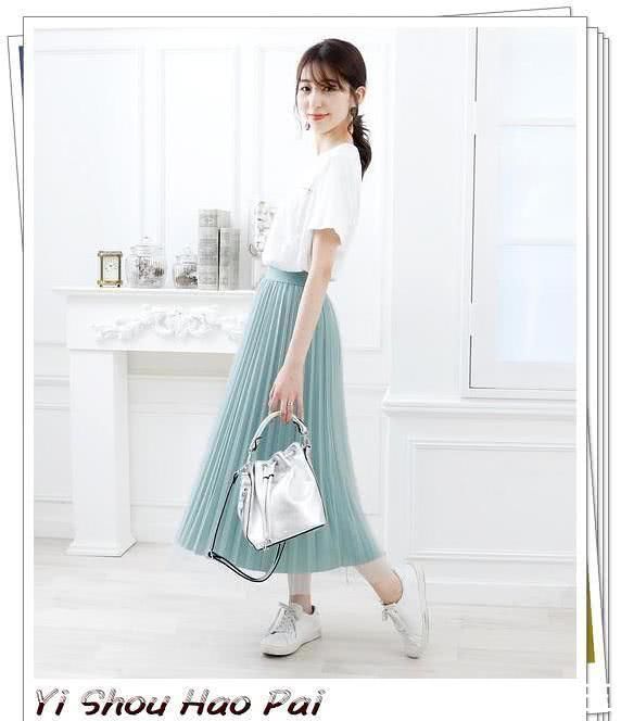 鞋子|夏季网纱裙的日系流行穿搭示范,看日本女人怎么给它配上衣和鞋子