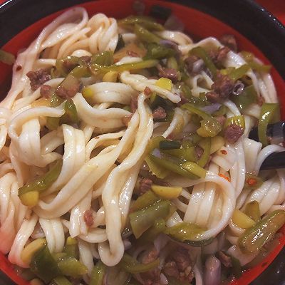 豆角|肉沫豆角打卤面