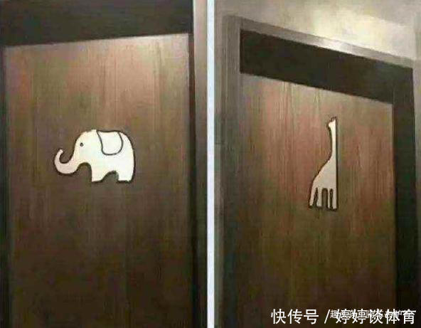 厕所|外出游玩上厕所时,厕所门上标志是大象和长颈鹿,如何区分男女