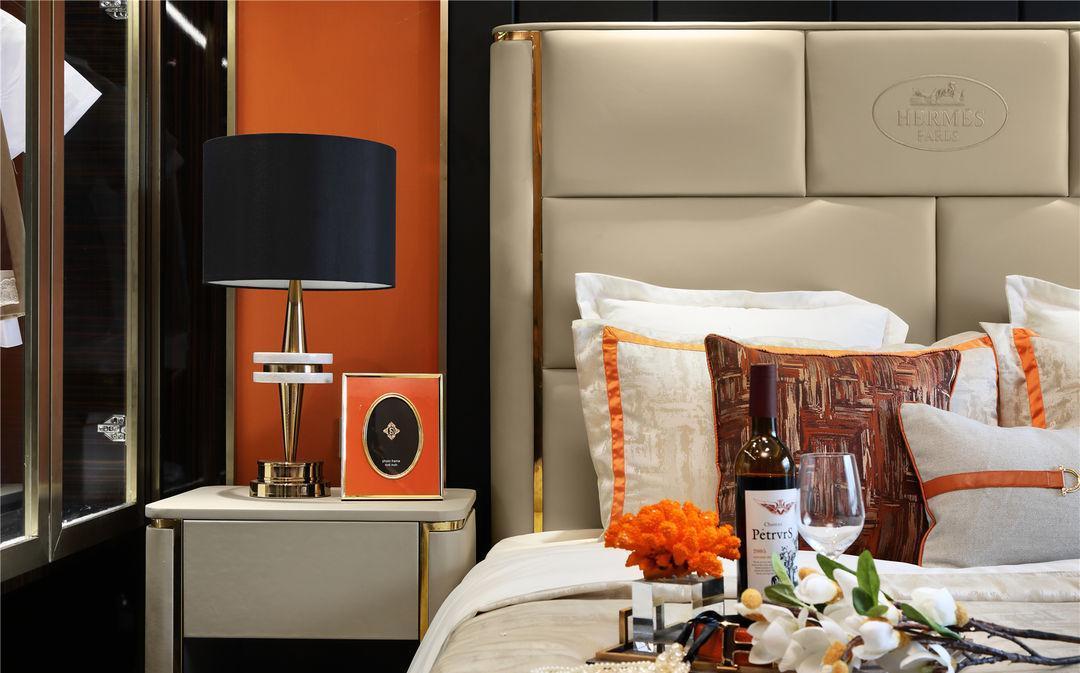 橙色|125平方米的房子这样设计,高级与轻奢并存,太美了