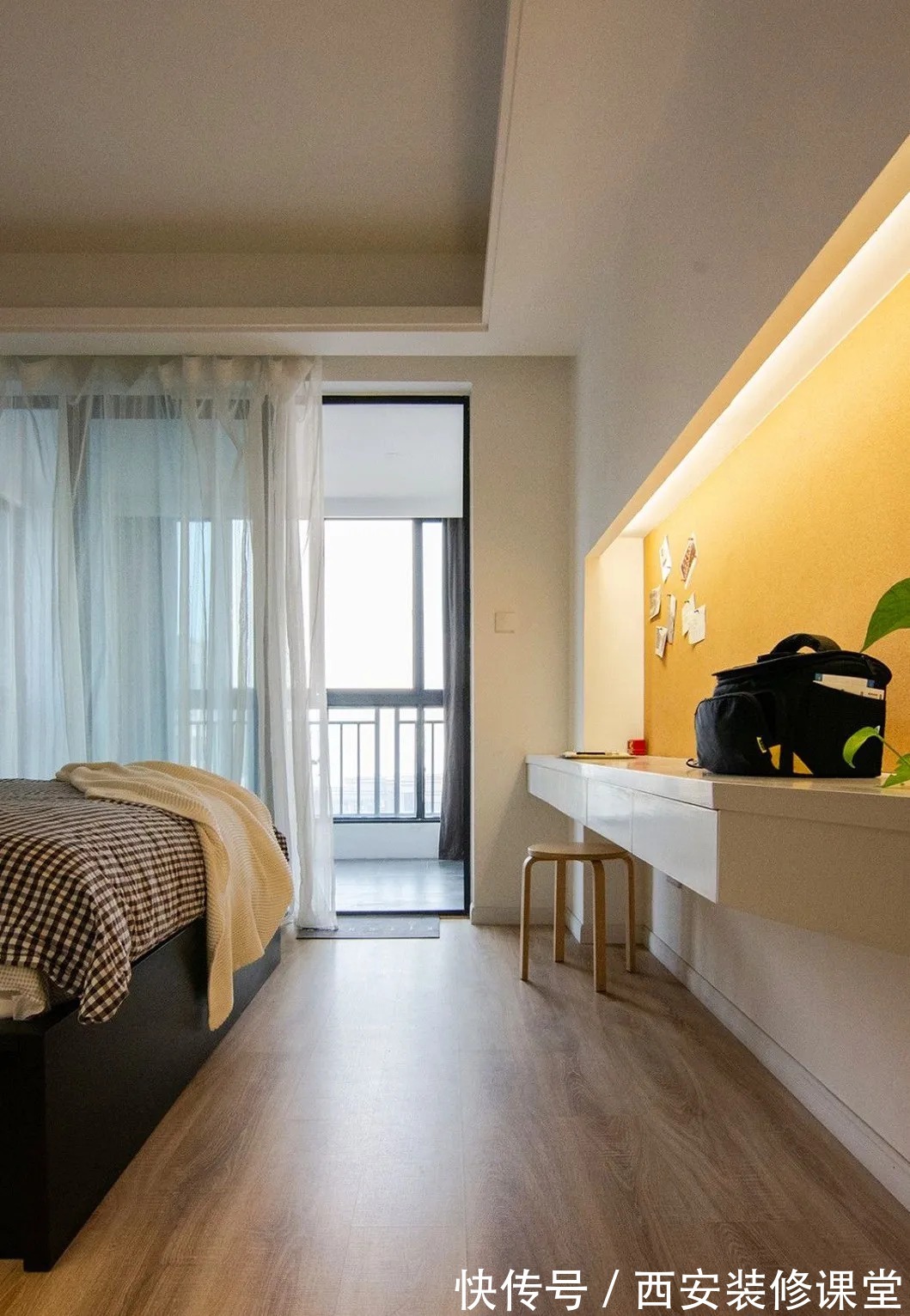 书房|128㎡三室大白墙,也耐看舒适