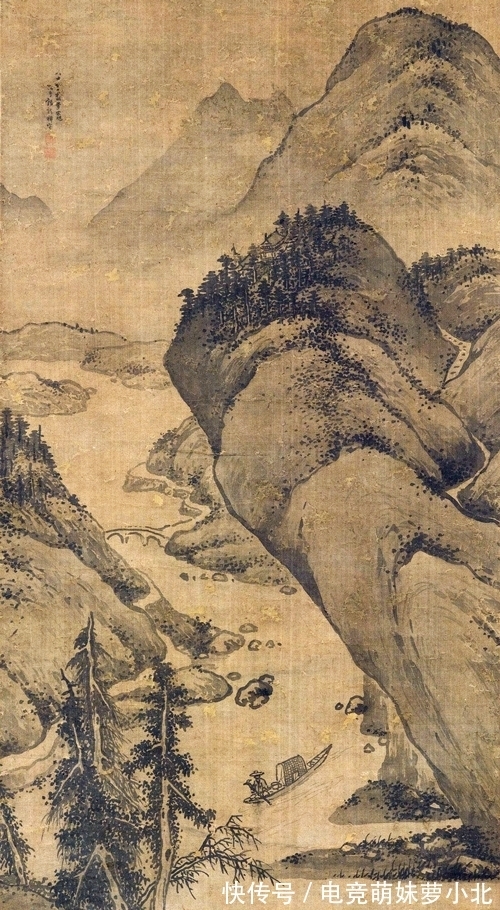 归舟图|表现文人在山水中的畅快自由,宋旭《归舟图》