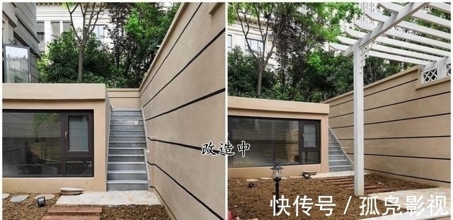 汀步|把70㎡庭院往下挖一层,与地下室连在一起,高低错落能当3个院子用