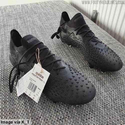 全黑配色adidas Predator Freak足球鞋实物曝光