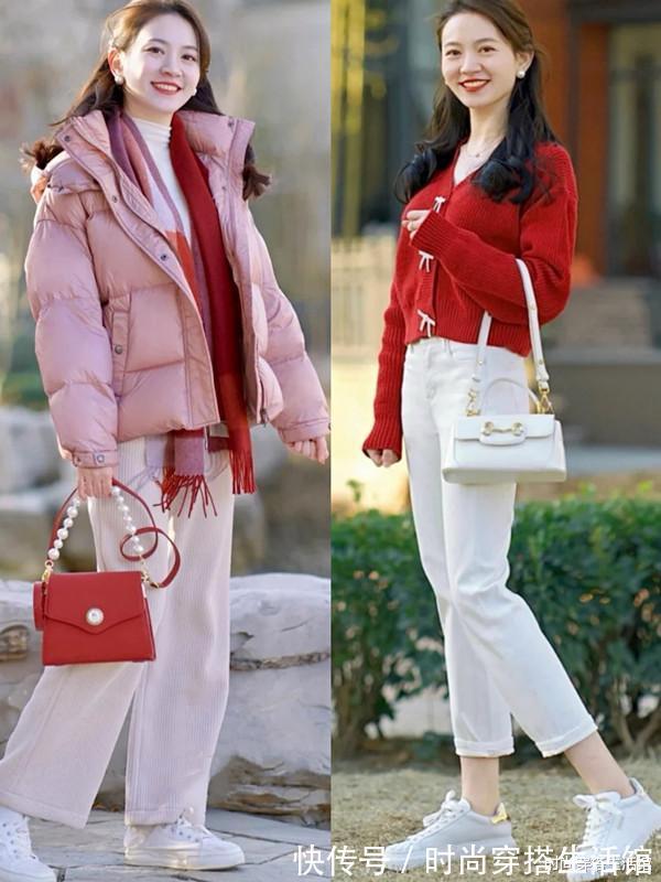 街拍|冬末初春白裤子怎么穿?掌握这3个穿搭要点,普通人穿上也好看