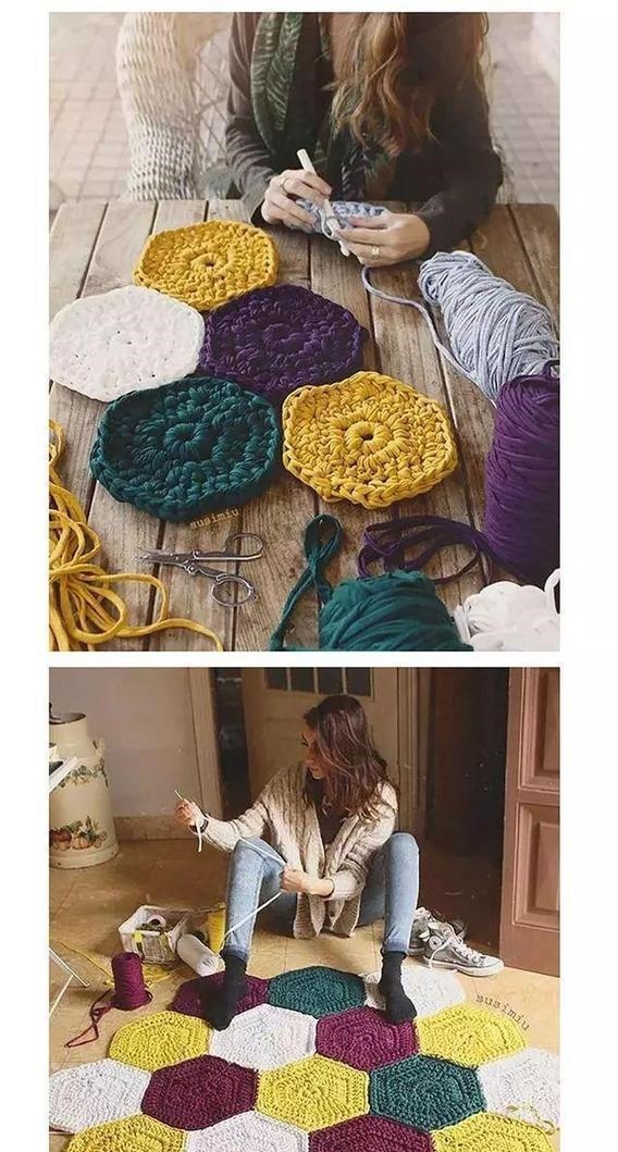 变废为宝小手工,学会了,家里T恤剪一下,钩出很好好用的作品!