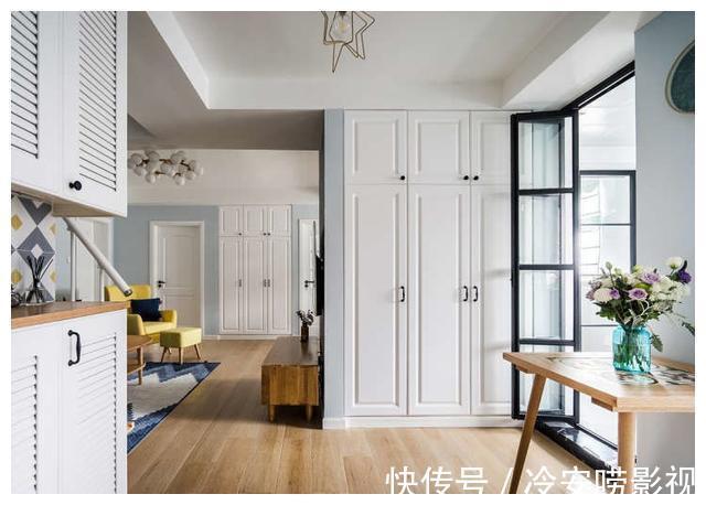 清玻|82平简约现代风空间,跳色搭配清新柔和,轻松心情还舒适