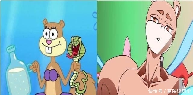 盗版|海绵宝宝:盗版的海绵宝宝,章鱼哥变成年轻帅大叔,珊迪却成了“病娇”!