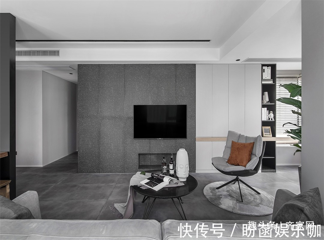 餐厅|89平两房现代,休闲书房,客厅,餐厅连成一体的扩容空间感!