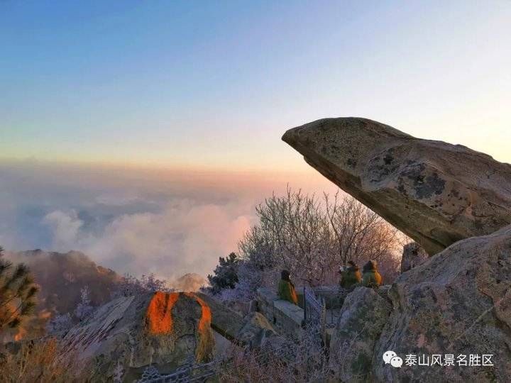 登泰山之巅，观云雾升腾铺陈成海，看云层姿态万千仿若画卷