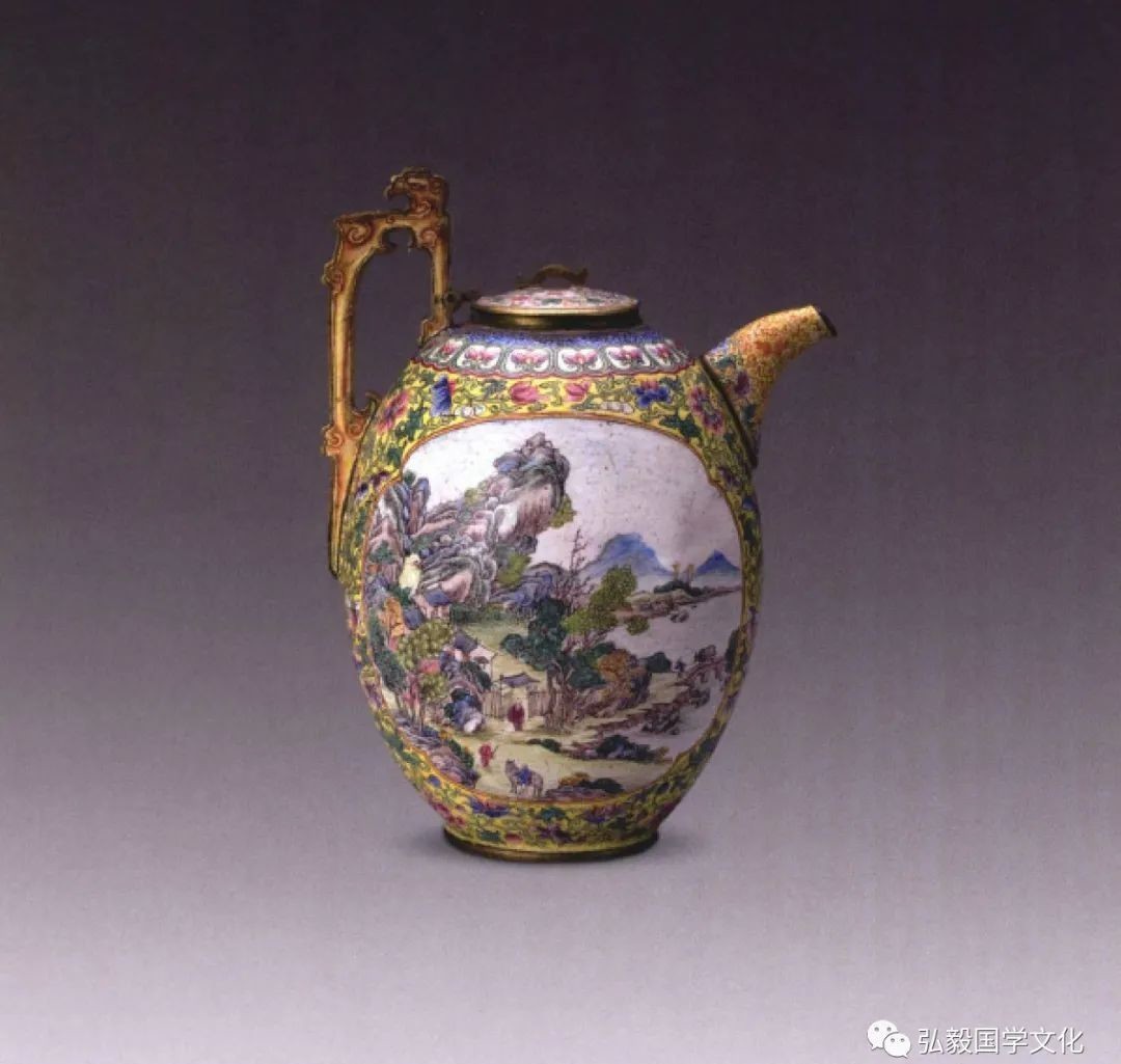 故宫珍藏宝物,极其考究的清乾隆画珐琅器,体现了高超的工艺水准