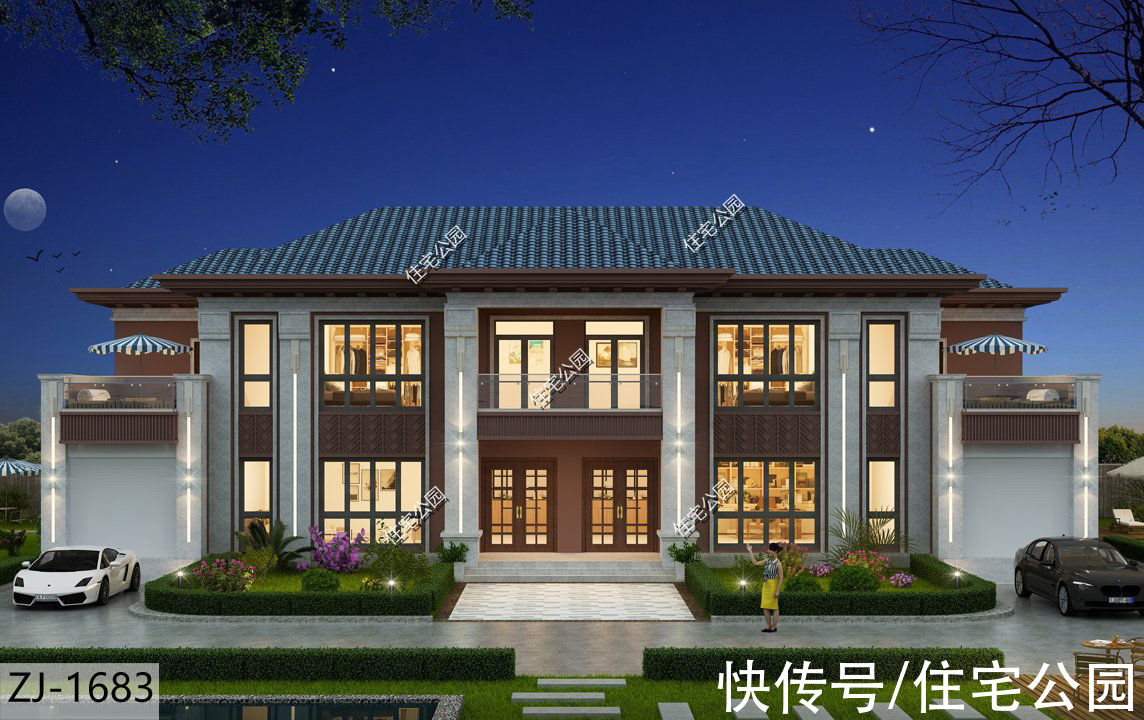 住宅|26×22米双拼大宅，兄弟姐妹再也不愁分家难，父母赡养也有去处