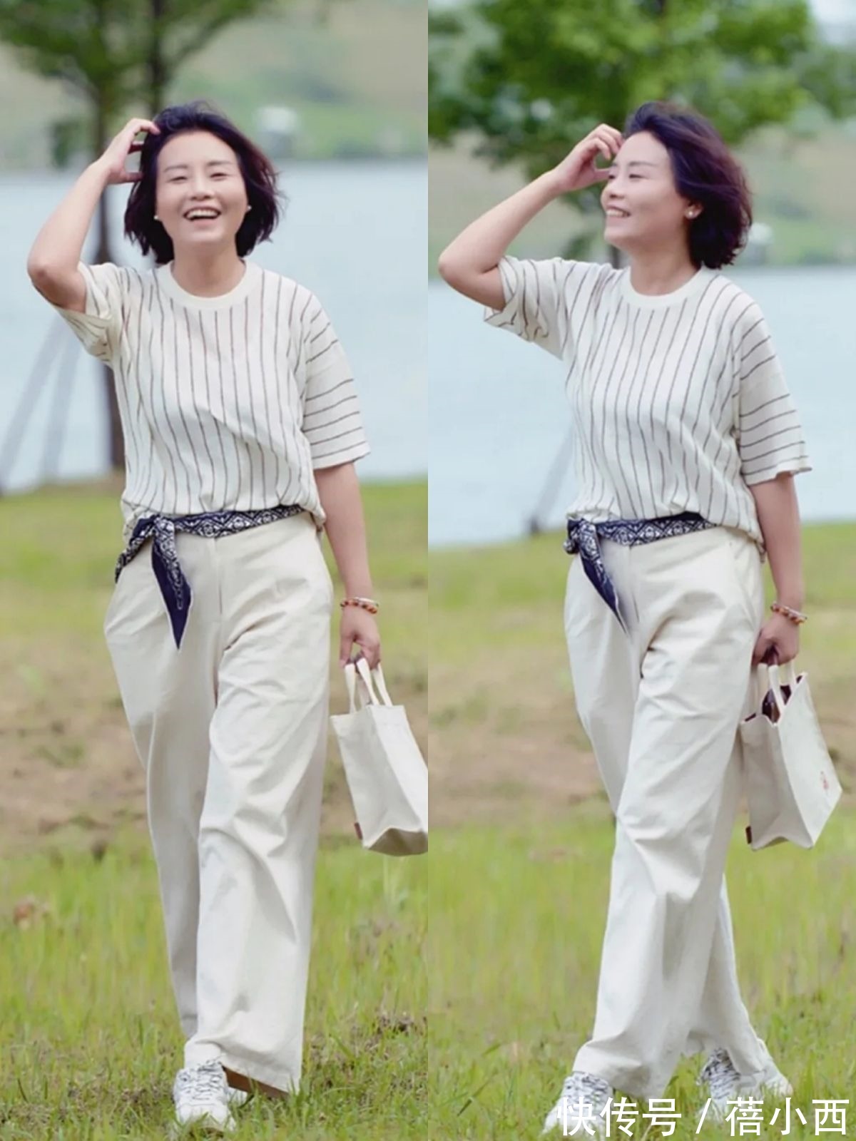 连衣裙|女人过了45岁，会穿搭比长相重要，建议学这位博主给搭配做减法