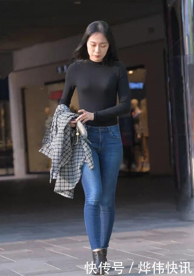 搭配|有了“半筒靴”,牛仔裤更是如虎添翼,时髦修身两不误