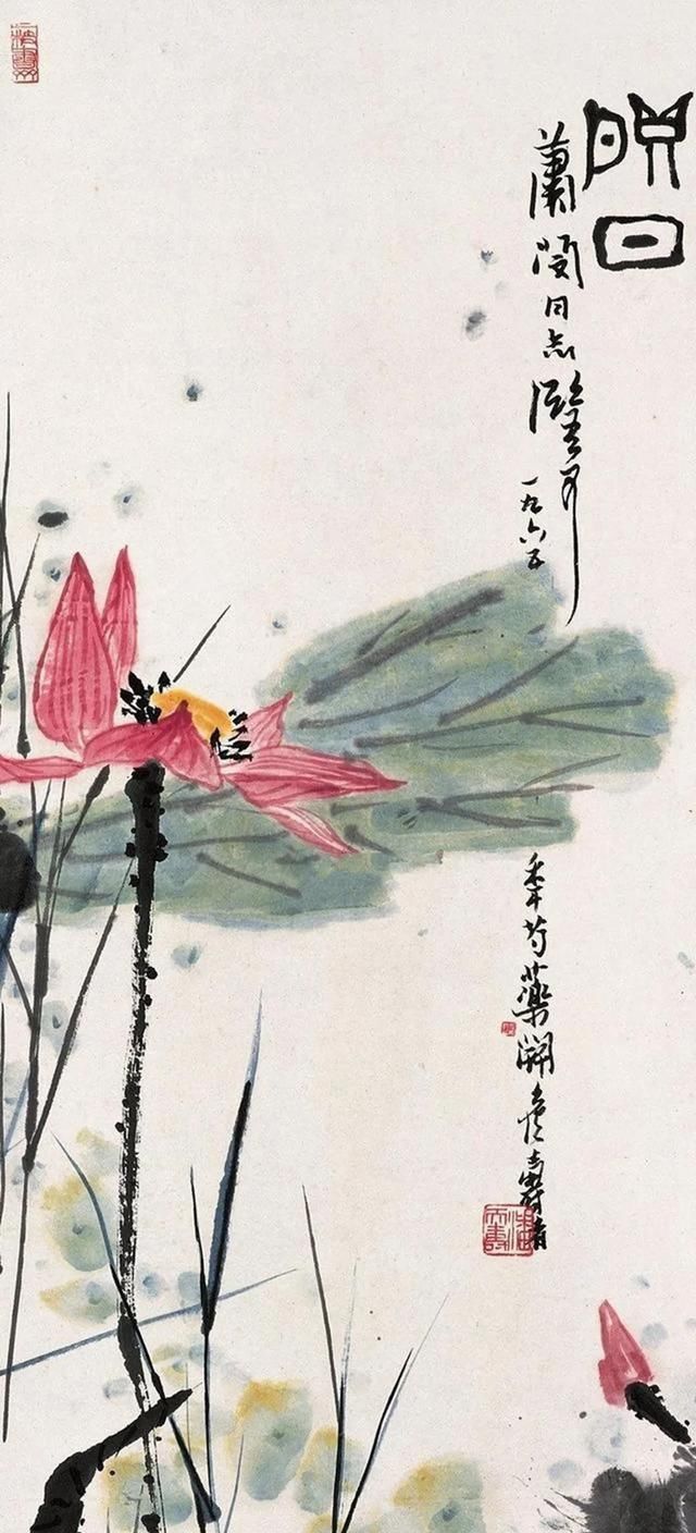 齐白石!他画荷花墨色简练,简单几笔足够学一辈子,专家却表示不服气?