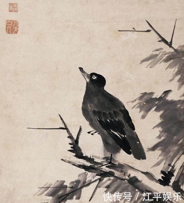 佛家!八大山人画了一只鸟,眼神忧郁,放大10倍,看懂的:都是过来人