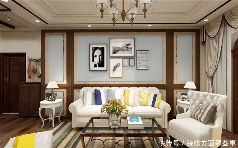 样板房|看113㎡美式装修风格样板房,大气的两居室,有品味又养眼!