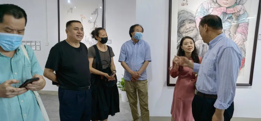 梁岩|丹青结同心，彩墨颂党恩—梁岩、刘永泽、罗丹青书画联展揭幕