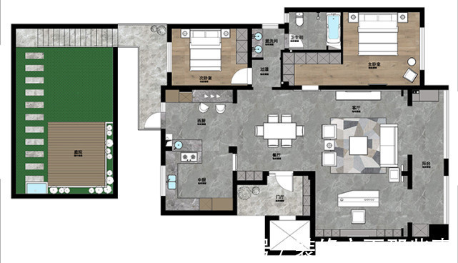 艺术画|140平四房改两房现代风设计,在删繁就简中呈现出诗意的空灵