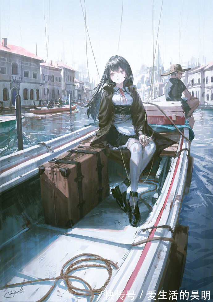 插画|故事感爆棚的动漫人物插画,画面很通透,氛围极佳