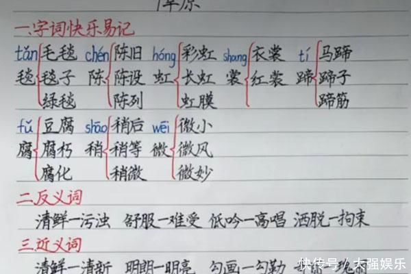 笔记|六年级学霸的预习笔记真惊艳，书写堪比“教科书”，老师羡慕不已