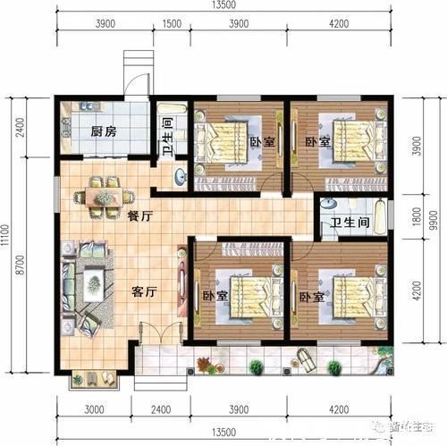 户型|15万可建的一层别墅，盖新房给父母养老，经济又实用