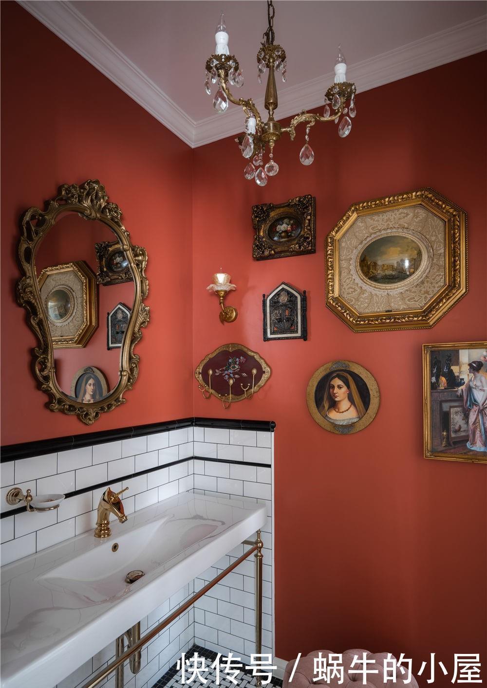 本案|中古风大别墅,9种色彩搭配3条动线,塑造华丽又精致的欧风空间