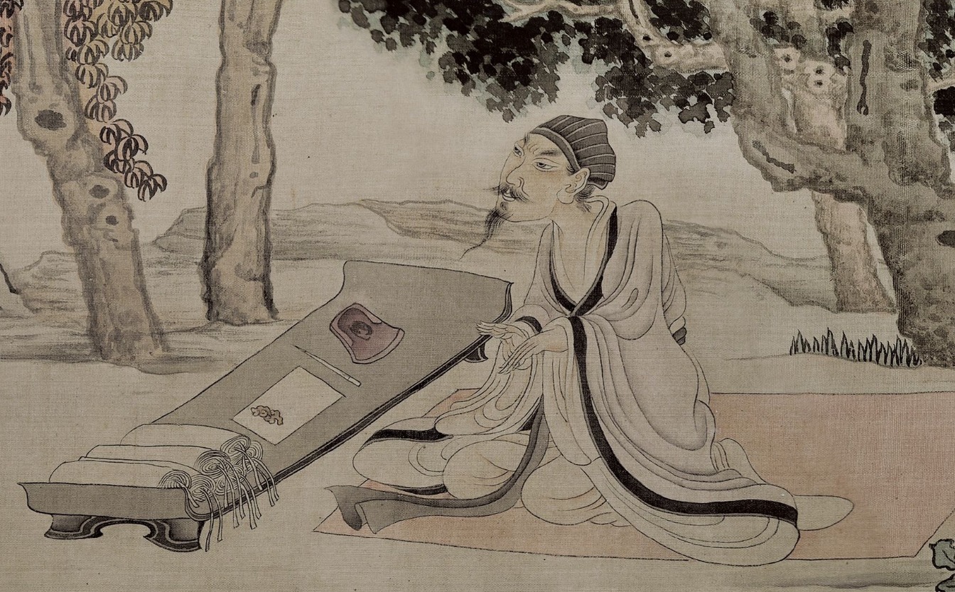 代表作品#『名画记』陈洪绶《出处图》,格调高古,气韵不凡