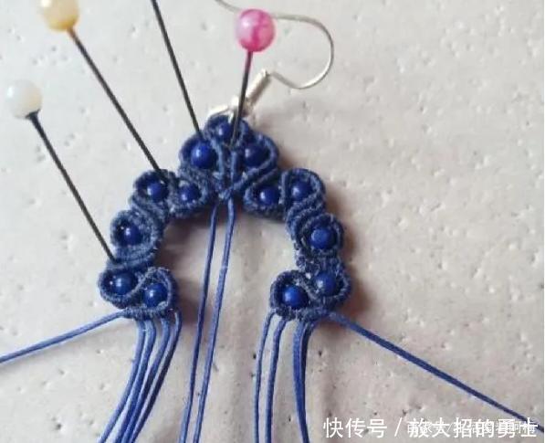 蜡绳编的中国风流苏耳饰,精致大方,DIY手工编绳附教程