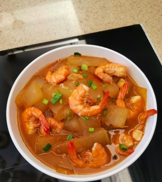 家常快手菜,冬瓜炖大虾,鲜香味美,超级下饭快手菜,动手吧