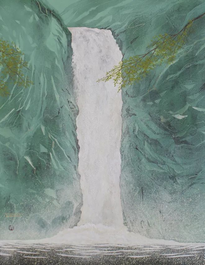 画家#这位日本画家的画有一种静谧的精致感,唤起一种沉思、空灵的感觉