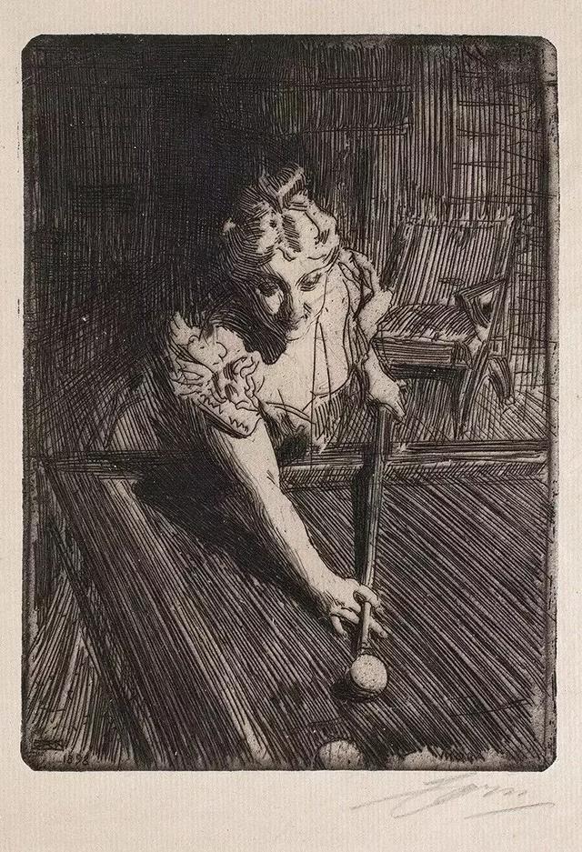 素描&20世纪初北欧著名素描大师,寥寥数笔就能捕捉到人物的神态,被誉为“线条的指挥家”