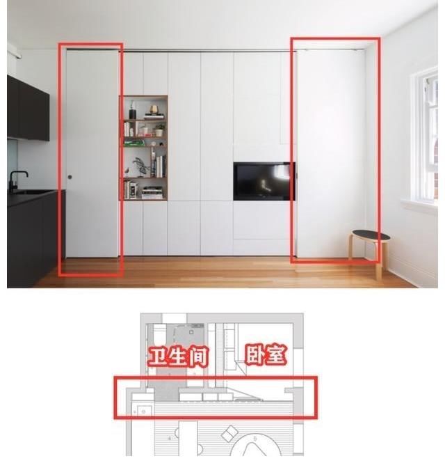 卫生间|一柜多用，不动声色地把卧室藏起来，将卫生间隔开，收纳也翻一番