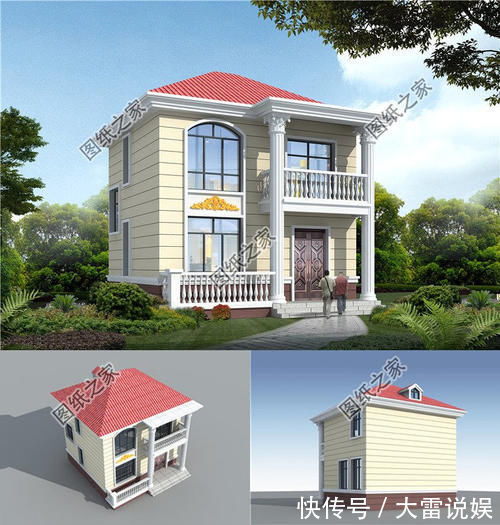 户型图|农村小户型自建房设计图,第3套进深8米,造价十万左右