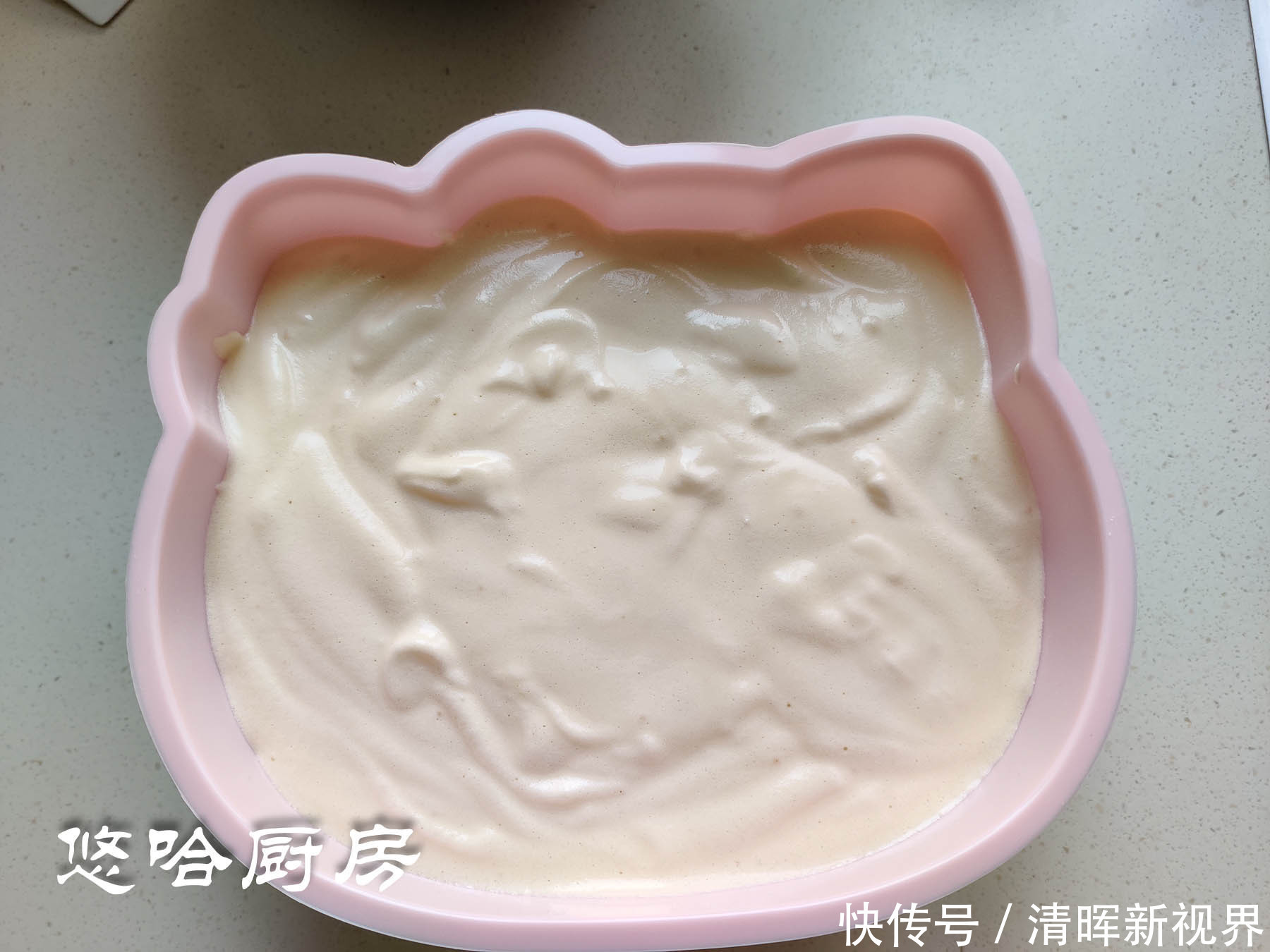 回到|百分百成功的Kitty戚风蛋糕,松软湿润不开裂,一秒回到纯真童年